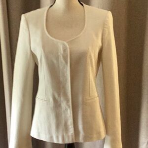 Ann Taylor Cream Linen Jacket, size 6